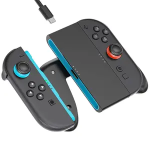 Charger Grip Compatible with Nintendo Switch 2 Controller Only，Magnetic Charger Handle Suitable for JoyCon of Switch 2(2025),with USB-C Charging Cable,While Playing Charging