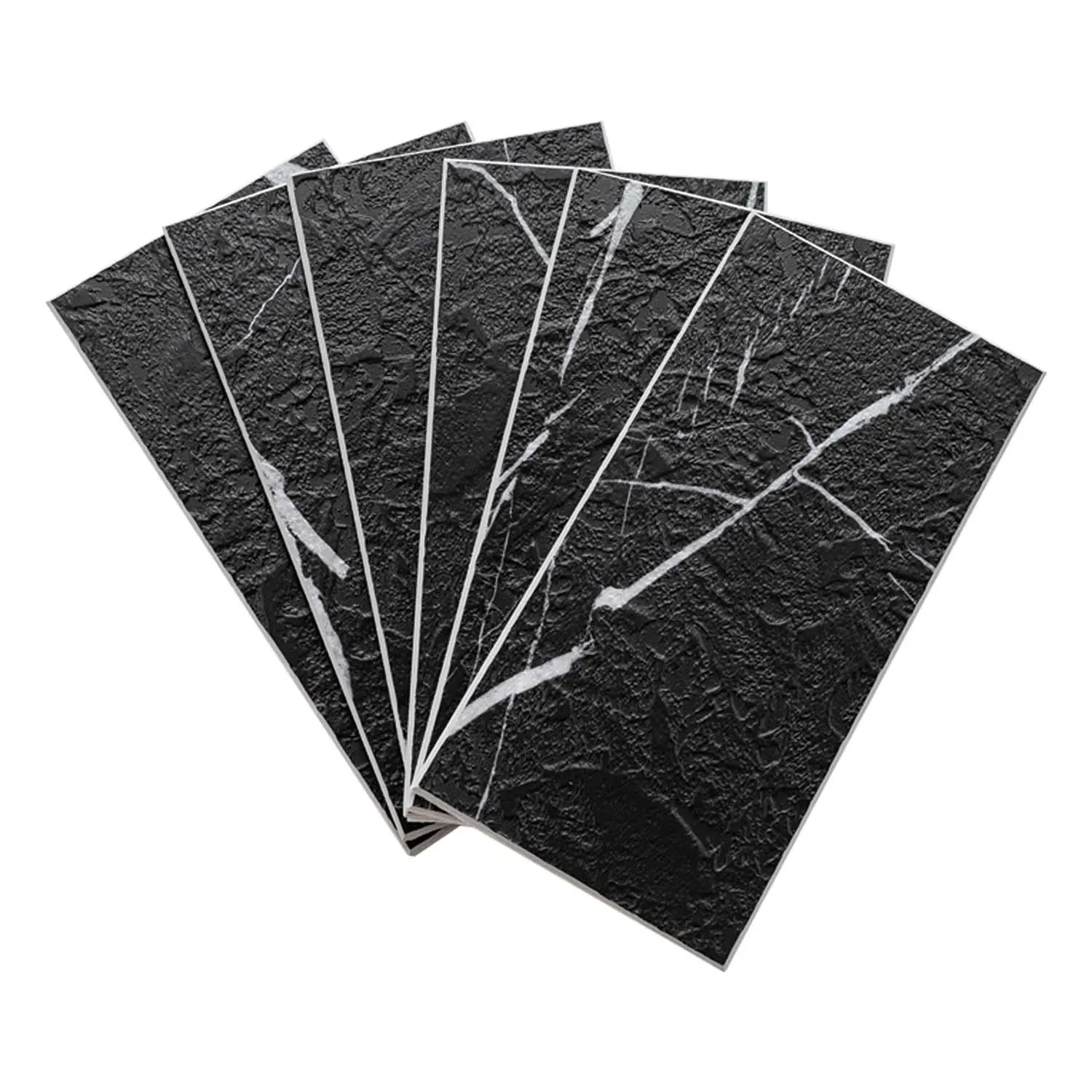 Jeedeson 100-Pack Smooth Black Subway Wall Tile, 3 in. x 6 in. Peel-and-Stick Wall Tile for Kitchen, Bathroom Decor & Room Decor
