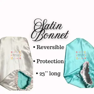 Long bonnet - reversible, 23’’ long, satin protective, bonnet for braids,