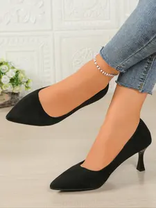 Women's High Heel Shoes, Closed Pointed Toe Party Dress Shoes, Elegant Evening Wear Footwear for Special Occasions, Clubbing Heels
