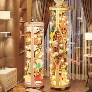 Transparent Doll Storage Box Plush Toy Storage Tube Toy Organization Children's Toy Organizer