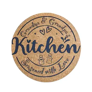 Customized Personalized Cork Trivet Coasters - Round and Sturdy