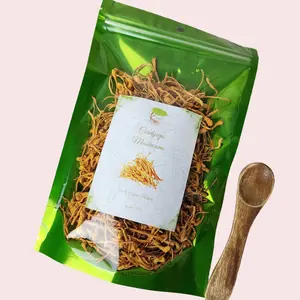 Organic Cordyceps Mushroom Dried 2.0 oz - Natural, Sugar Free, Artistic Presentation, No Allergen, Suitable for Adults - Cosmetic, Healthcare