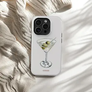 Y2K Dirty Martini Phone Case, Preppy Olive Cocktail| For iPhone 17 Pro Max Air Case, iPhone 16 15 14 13 Pro Max Plus,  Phone Case gift for her