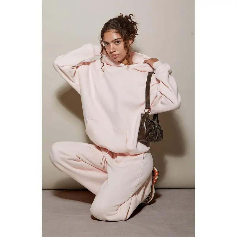 Pacsun Women's Pink Ultra Soft Fleece Core Vintage Wash Pullover Hoodie