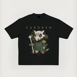 Unisex Fit Solid Color Cotton T-shirt Sleep Token & Cuboken Graphic T-Shirt Rock Merchandise Top Men's and Women's Clothing Rock Band Shirt Retro Music Tee Vintage Casual Short Sleeve T-shirt For Daily Weart