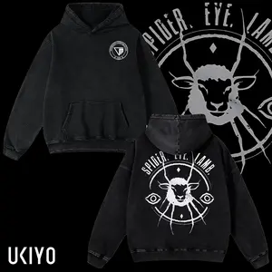 Outlast Trials SPIDER EYE LAMB v1 Washed T-Shirt, Video Games, Horror Vintage Shirt, Game Fan, Streetwear Tops Black Fabric Menswear