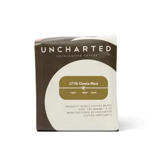 1779: Costa Rica, Regeneratively Sourced, Chemical-Free, Whole Bean Coffee, 9oz Bag