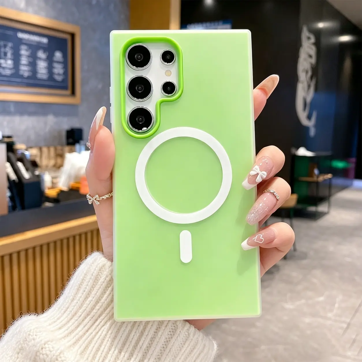 Candy Color 2-in-1 Phone Case MagSafe Charging Samsung S26 S25 S24 S23 S22 iPhone Case Supports Frosted Soft Case Shock-Absorbing Protective Cover
