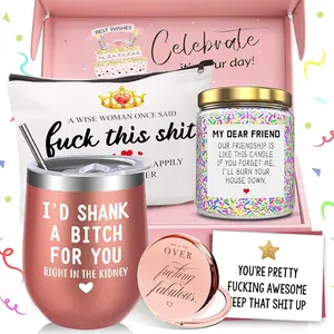 Birthday Gifts for Women  ,Friendship Gifts for Women Her BFF Female  Bestie Sister  Basket from Sister Lavender Scented Candles 12oz Tumbler