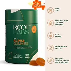 Root Labs 10-1 Alpha Gummies | 4000 mg Pure Shilajit with KSM-66 | 60 Gummies