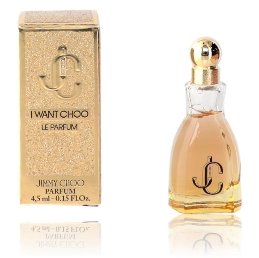 I Want Choo Le Parfum, a Woody Floral Fragrance for Women with Jasmine & Praline Notes in a Travel Size Splash Bottle, 0.15 fl oz