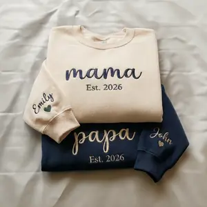Custom Embroidered Gigi Sweatshirt, Personalized Grandma Crewneck with Grandkids Names, Grandparents Gift for Women