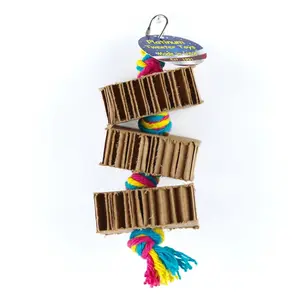 Sweet Feet & Beak – Blocks and Knots Parakeet Toy with Safe Cotton Rope & Cardboard – Ideal for Parakeets and Small Birds – Add to Cart Buy Now Bird Foraging Toy – Encourages Shredding, Natural Foraging & Beak Health