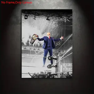 1 Piece/Set Frameless Canvas Painting, Print, Poster, Photo, Classic Realistic Documentary Portrait Pop Art, Superstar Cody Rhodes, Gift For Professional Wrestling Lovers, Bedroom, Study, Office, Living Room, Mural, Wall Decoration, Room Decor