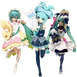 Super Popular King Hatsune Miku Four-leaf Clover Hatsune Miku Pastoral Figure PVC Anime Figure Tabletop Decoration Birthday Gift