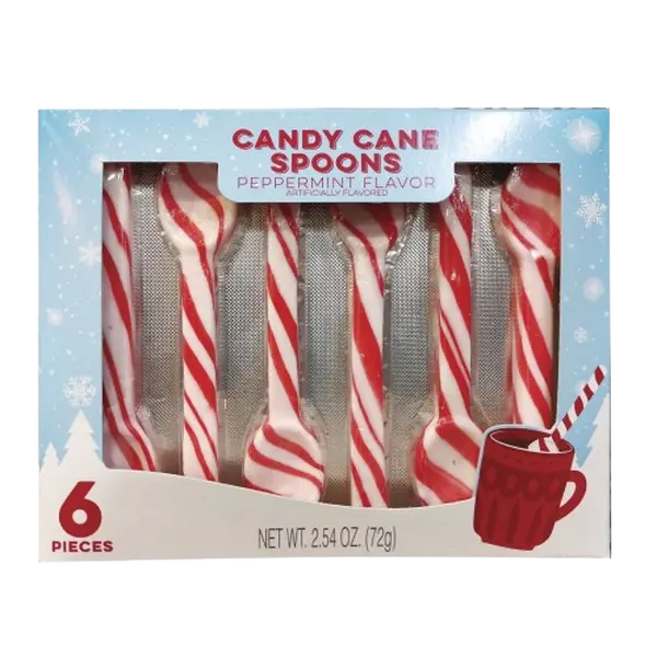 Peppermint Candy Spoons 6 piece Box 2.54 oz.