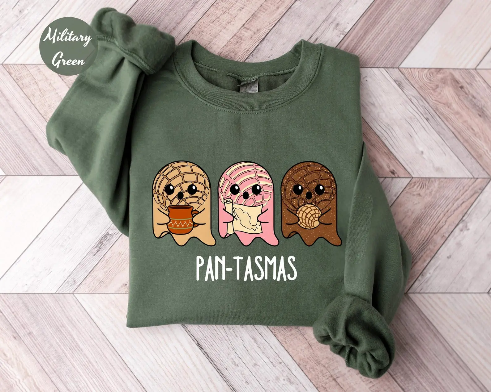 Funny Pantasmas Ghost Pan Dulce Sweatshirt, Cute Ghost Conchas Tees, Latina Shirt, Mexican Halloween T-Shirt, Halloween Gift For Friends