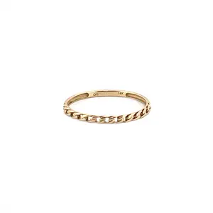 14K Yellow Gold Mini Cuban Band