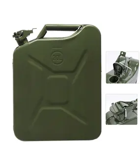 NW8Lbs Leakproof Metal Fuel Container for Cars, Generators & Survival Kits 20L Jerry Can for Gasoline/Diesel