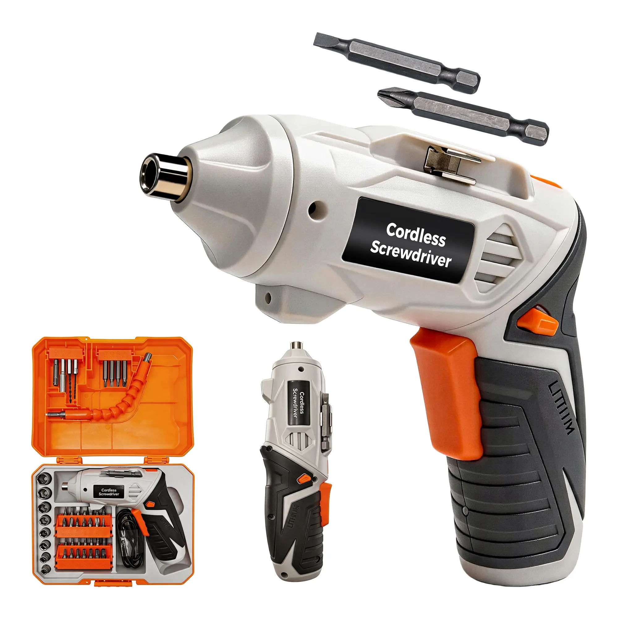 Diivoo 3.6V Cordless Electric Screwdriver Kit - Adjustable 90°-180° Twistable Handle, LED Display, Power Indicator, 1500mAh Type-C Rechargeable, Built-in 1500mAh Cells Batteries, Portable All-in-1 DIY Home Tool, Yes for Home & DIY Use tools and gadgets