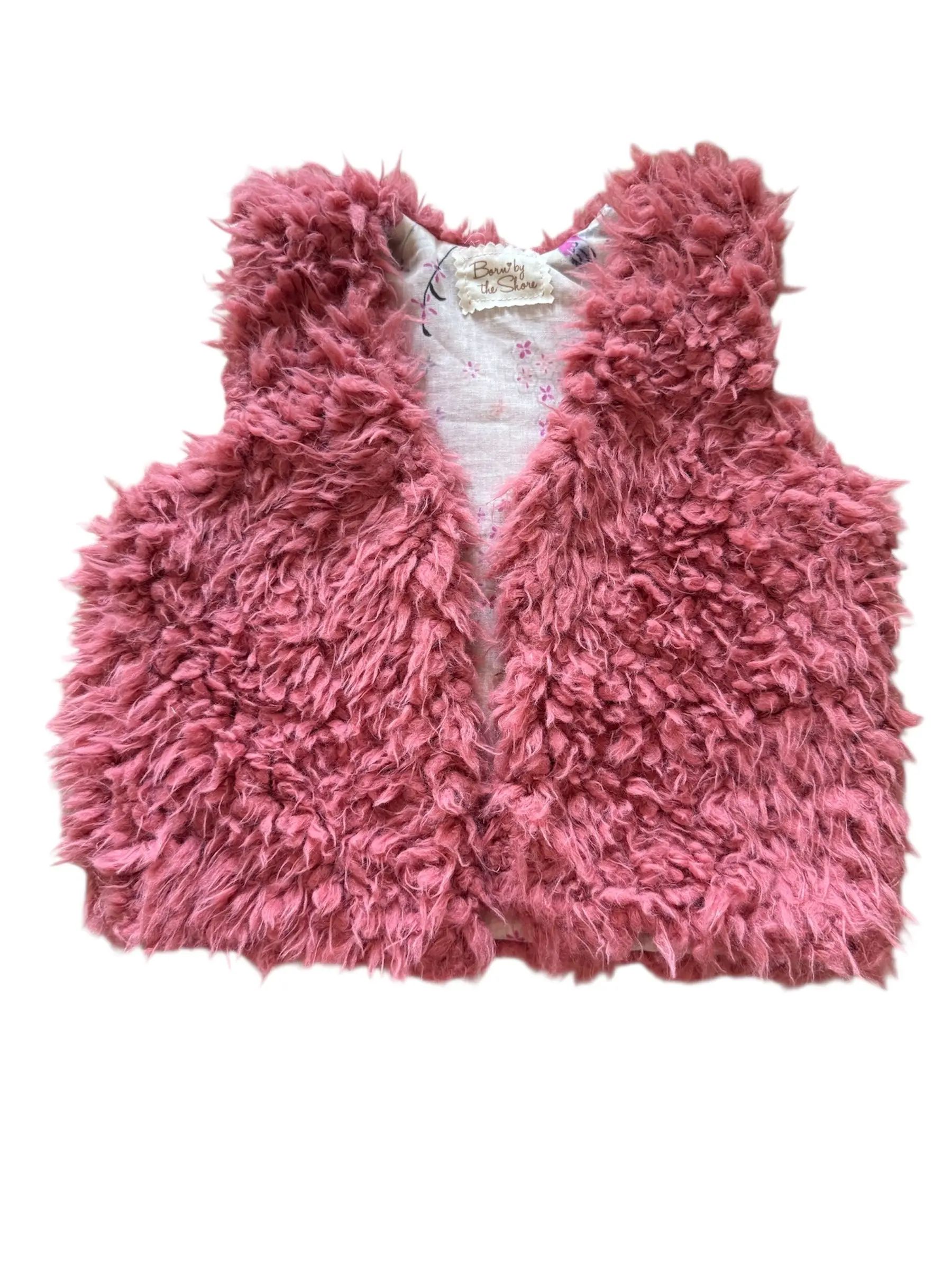 Faux fur vests Pink Malva