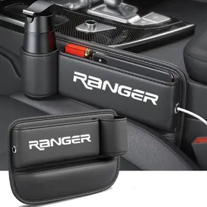 Ford Ranger Car Seat Gap Storage Box, PU Leather Material, Multi-Functional Design, Easy Clean & Durable, Ideal for Car Interiors, Car Storage Organizers
