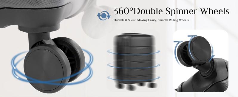 【Deal】Sweet Furniture S -Luggage 20''/24''/28''Luggage, Hard Shell ABS Suitcase with Double Spinner Wheels, Lightweight Expandable Rolling Luggage with TSA Lock