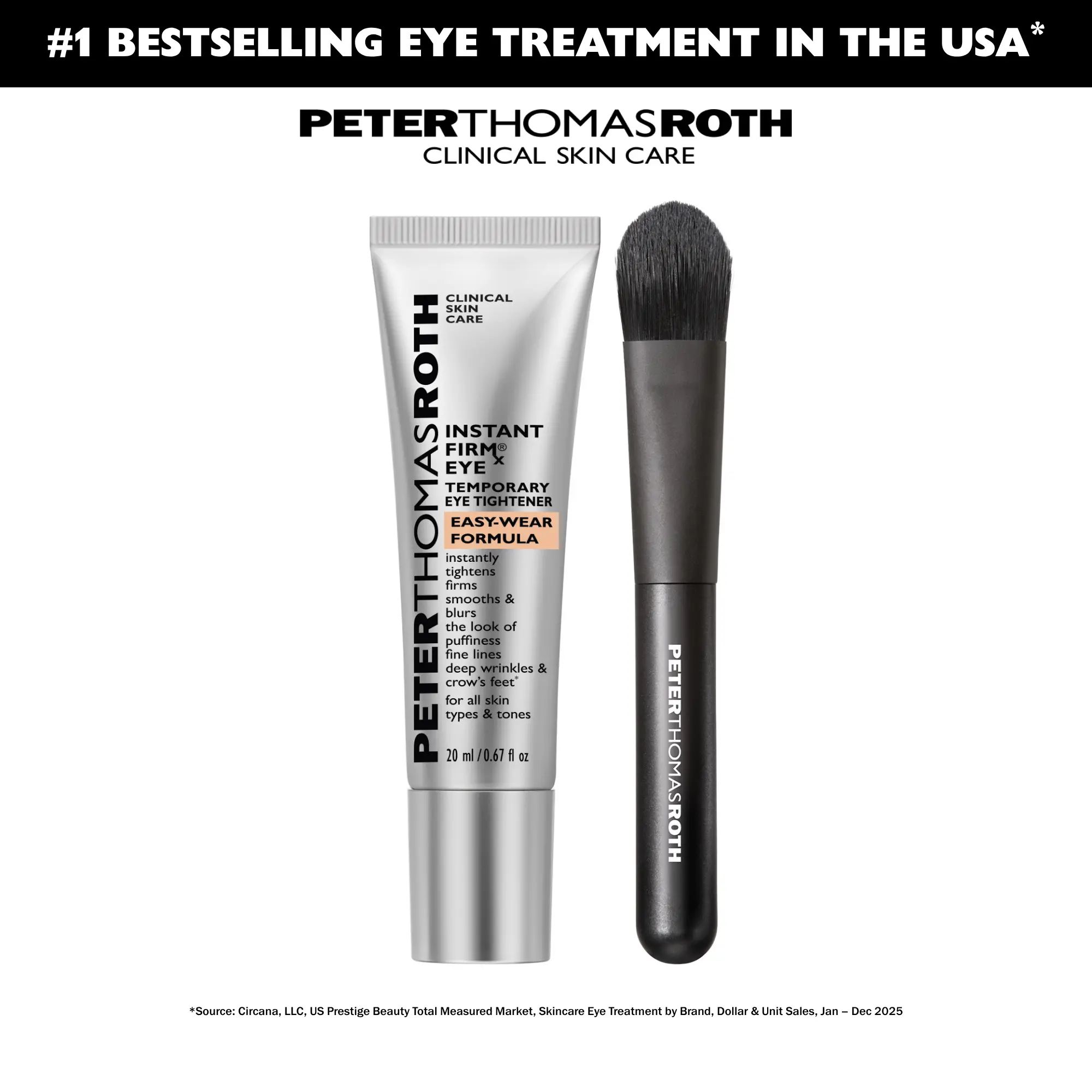 Peter Thomas Roth Instant FirmX Easy Wear Eye Tightener, Neutralizing Sheer Tint, Brush Included Peter Thomas Roth Instant FirmX Easy Wear Eye Tightener, Neutralizing Sheer Tint, Brush Included