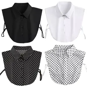 4 pcs Detachable Dickey Collar Fake Half Shirts Collar Women Shirts Dickey for Summer Outfits