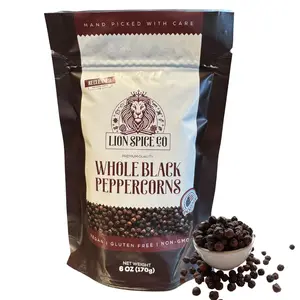 Recleaned Black Whole Peppercorn, Vietnamese, Bold & Aromatic for Grinder Refills