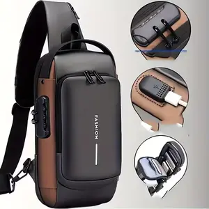 Unisex Waist Bag with Password Lock, Large Capacity Fashionable Zipper Backpack, Ideal for iPad & Daily Use, Durable Travel Bag, Bum Bag