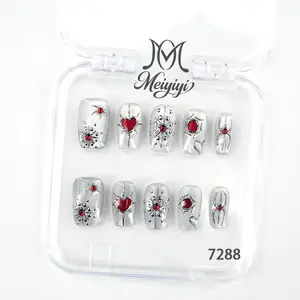 .DP.7288.Hand-painted cat eye wearable nails