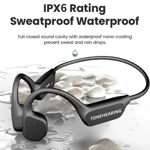 SCHBIT Bone Conduction Hearing Amplifier Headphone – Magnetic Electronic Device for Seniors, Open Ear Audio TV Sound Streamer, Bluetooth 5.3, 15H Battery, 27g Lightweight Titanium Build, Noise Cancellation, Waterproof Healthcare Kit