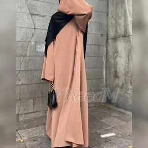 Modest soild color loose fitting muslim abaya (Nidah) MS013#