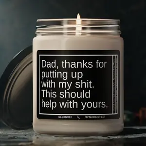 Fathers Day Gift, Funny Gift for Dad, Candle for Dad, Gag Gifts for Dad, Father's Day Gift from Daughter Son, Bonus Dad Gifts for Husband