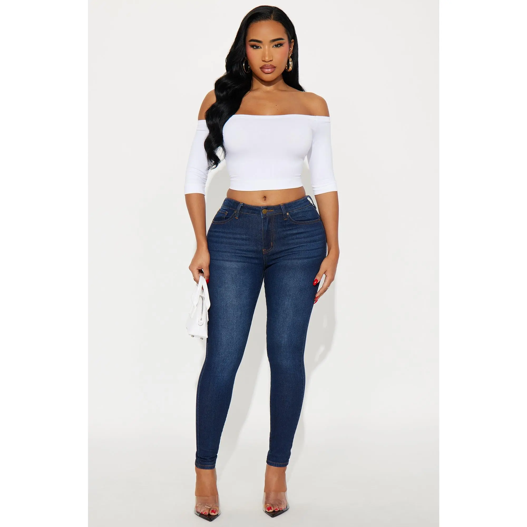 She's Fire Stretch Skinny Jeans - Dark Wash