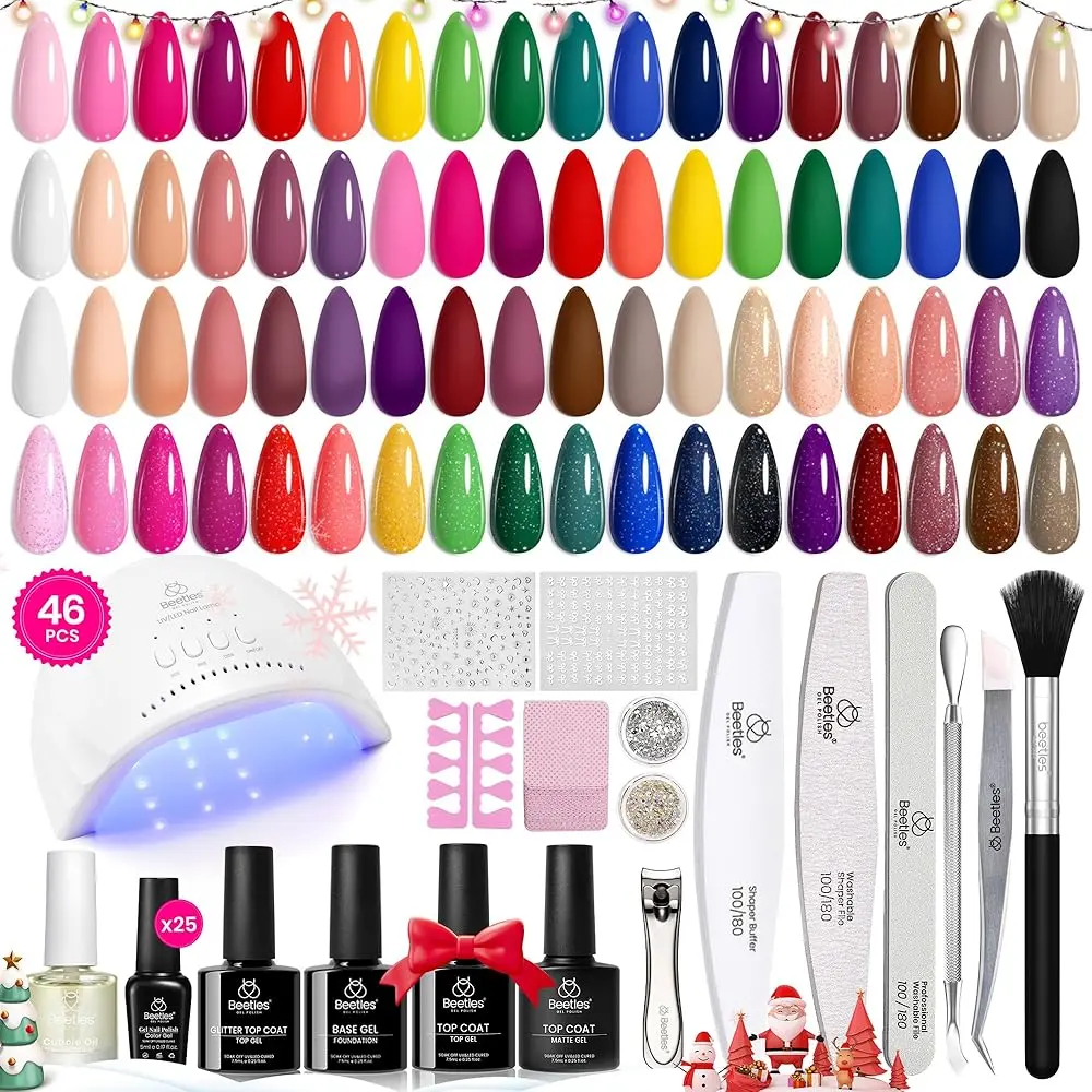 46 PCS 25 Colors Chic Outfits Gel Nail Polish Kit