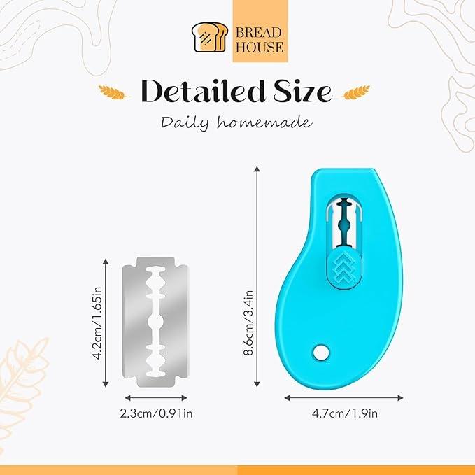 Bread Lame Sourdough Scoring Tool Extractable Magnetic Scorer Knife 5 Replaceable Blades Baking Tool