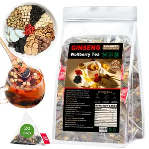 Ginseng Ten Treasure Herbal Tea 20 Bags Boost Kidney Health Cleanse Liver Daily Vitality Energy Support Beverage