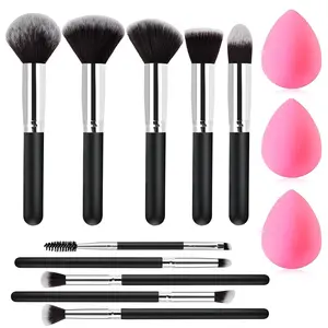 Makeup Brushes Set Gifts for Women, Christmas Stocking Stuffers for Women Teen Girls Wife Sister 13 Pcs Premium Kit with Foundation Concealer Blush Sponge Professional Beauty Blenders Accessories Haoting Inc