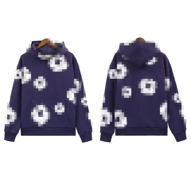 Purple blue hoodie (white floral wreath)