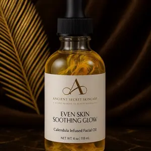 Sacred Boulevard 4 oz Even Skin Soothing Glow Botanical Infused Squalene Facial & Body Oil Serum