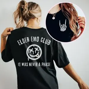 Elder Emo Shirt, Emo Gift, It Was Never a Phase, Emo T-Shirt, Pop Punk Shirt, Emo Lyrics, Pop Punk Music, When We Were Young, Scene ShirtCAI KJ