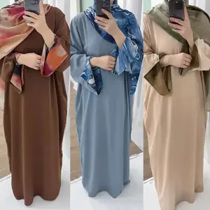 2025 Muslim Prayer Spring/Summer Beautiful Loose Casual Dress abaya for women Caftan Robe Maxi Formal Beige