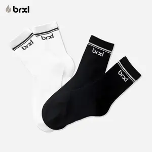 BRXL 【Discount for live】Athletic Socks Logo Socks Seamless No Show Socks Stackable Sports Socks Ribbed Cuff Design Comfort Fit No Slip Grip for Casual Wear Running Yoga Gym Everyday Outfits-brxl-3