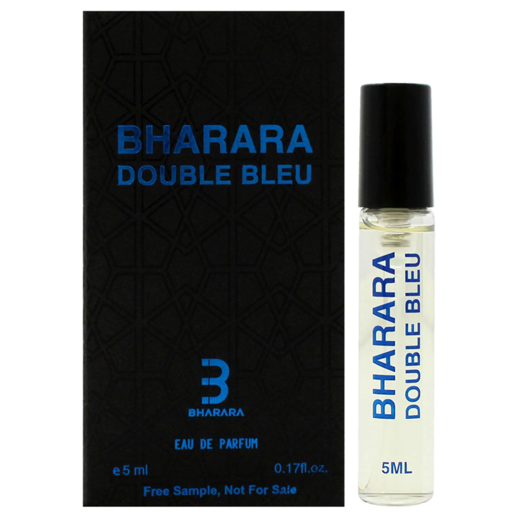 Double Bleu by Bharara, Minimalist Portable Pocket Size Unisex Fragrance for Men, 5ml EDP Spray Vial, Free Samples