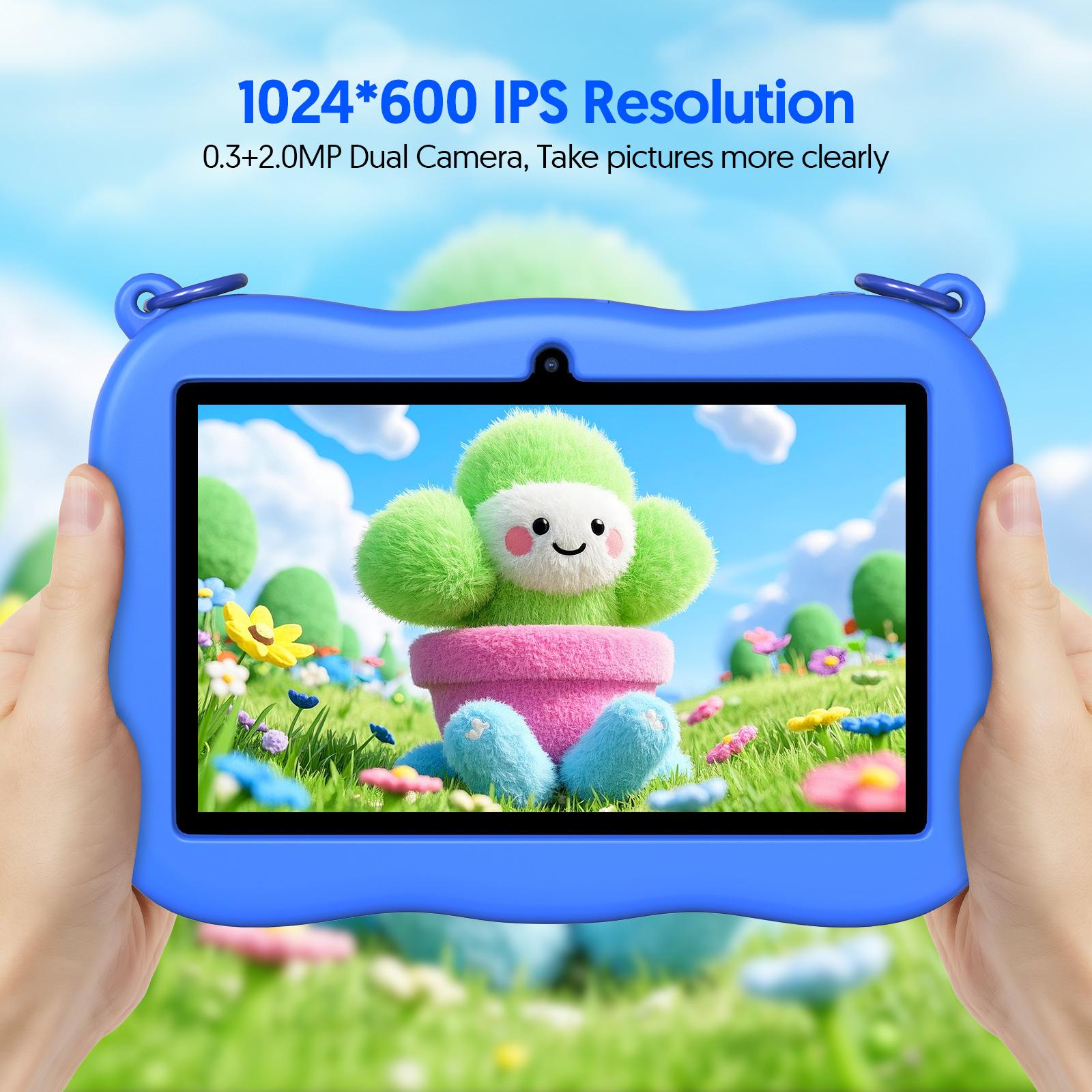 Android 13 Tablets, 7 Inch Kids Tablets, WiFi, with 3500mAH Battery, Dual Camera, Quad Core CPU, 2GB RAM and 32GB ROM, 1024*600 IPS Touch Screen Tablets, Perfect for Gift