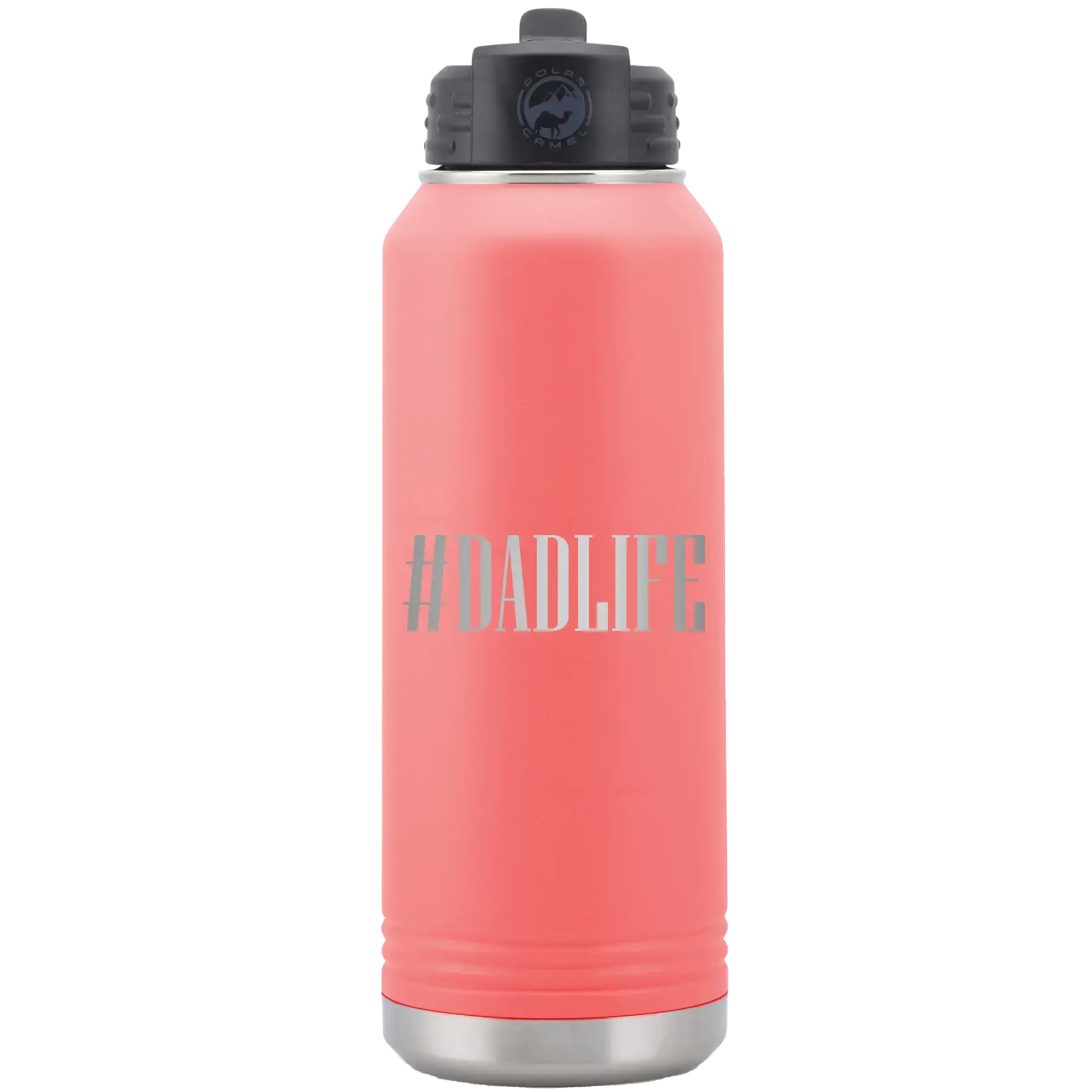 Personalized Dadlife 32 oz Water Bottle - Coral