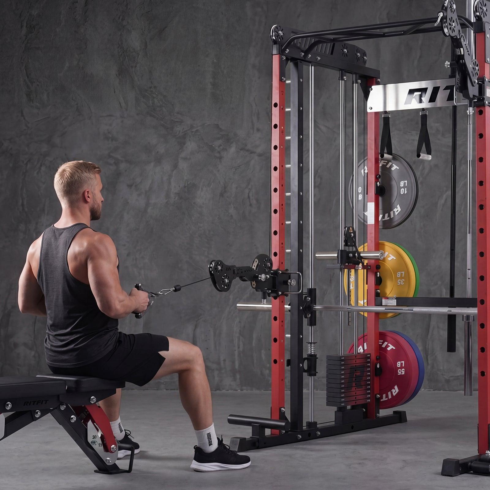 RitFit TAM1 Tornado Articulated Arm Attachment (Q235 Steel, Exclusively for M1 PRO) - 360° Adjustable Strength Training Lever Arms, 320lbs Capacity, Rock-Solid Stability, Smooth Quieter Cable Feel, for Flys, Presses, 8-Bearing Large-Roller System, 9 Horiz